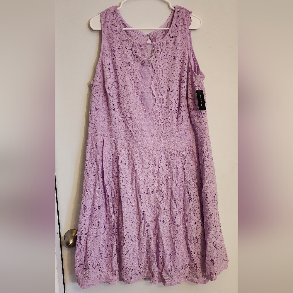 Lane Bryant Lilac Lace Dress Size 20